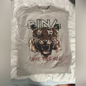 Annie Bing tiger sweatshirt in stone